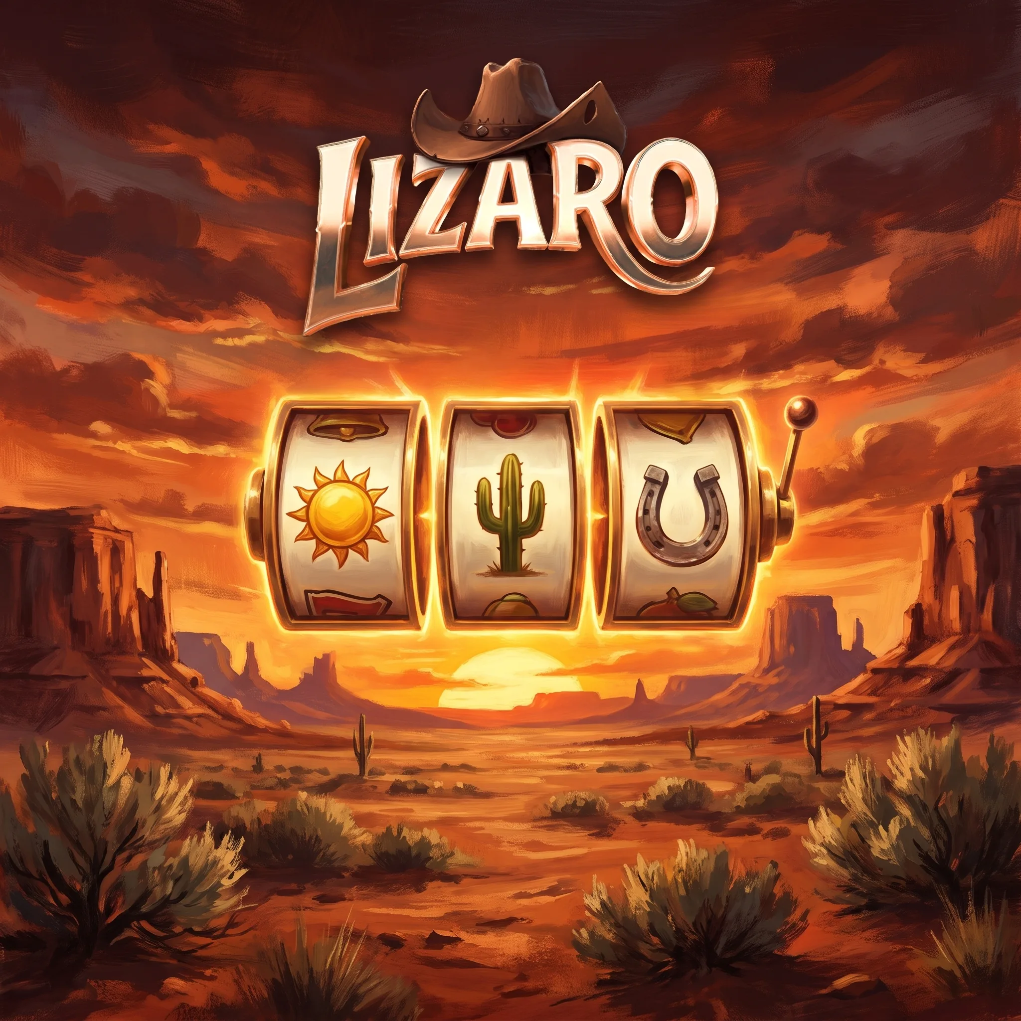 Una slot Lizaro tra canyon e cactus